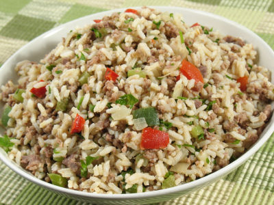 Arroz frito con higaditos y mollejas