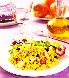 Arroz integral al curry