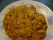 Arroz marinero con mejillones y langostinos