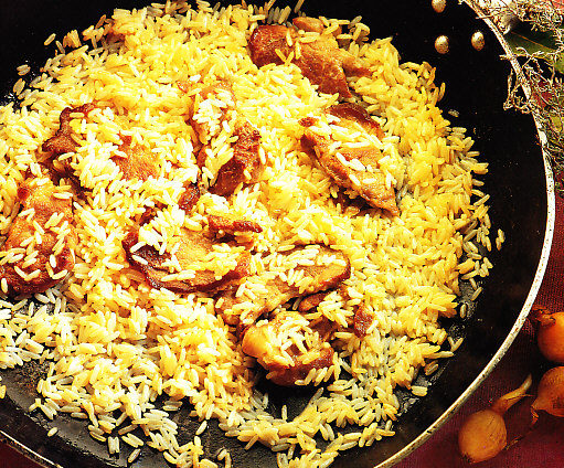 Arroz pilaf con cordero