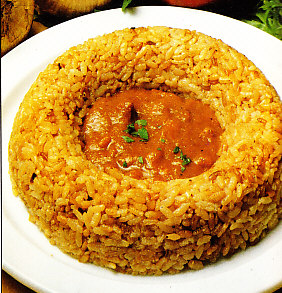 Arroz sazonado de pavo