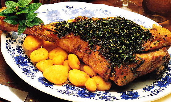 Asado a la menta