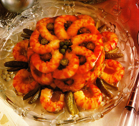 Aspic de langostinos