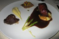 Atún con manzana caramelizada y pure de calabacín