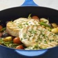 Atún con verduras al microondas