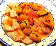 Bacalao con frutos del mar