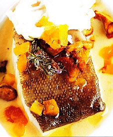 Bacalao con huevo espumado