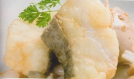 Bacalao con judías del gantxet y puré de castañas