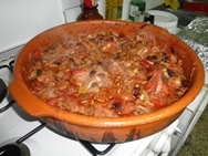 Bacalao con sanfaina del Domingo