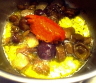 Bacalao con sobrasada de mallorca y setas