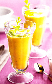 Batido de mango y menta