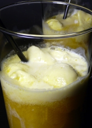 Batido de naranja y helado de vainillia