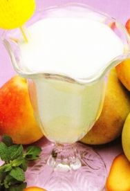 Batido de peras y menta