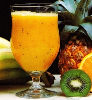 Batido de plátano, kiwi y piña