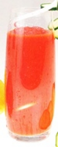 Batido de tomate, pepino y limón