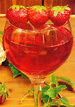 Bebida refrescante de fresas