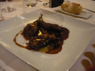 Becada asada en salsa
