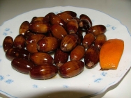 Bellotas cocidas a la naranja y canela