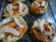 Berenjenas con queso y anchoas