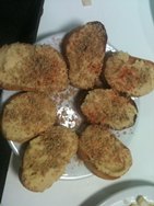 Berenjenas cubiertas con humus