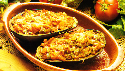 Berenjenas rellenas de hortalizas