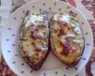 Berenjenas rellenas de pollo