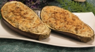 Berenjenas rellenas de queso