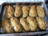 Berenjenas rellenas y gratinadas con queso