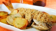 Besugo con crema de puerros