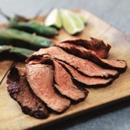 Bisonte asado con setas silvestres