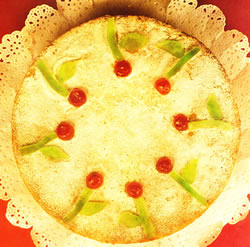 Bizcocho de frutas confitadas y albaricoques
