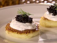 Blinis con caviar