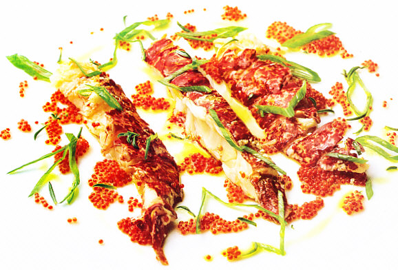 Bogavante asado con hierbas aromáticas