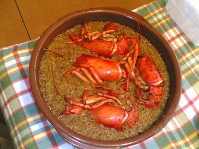 Bogavante con arroz