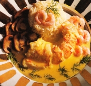 Bogavante con salsa de camarones