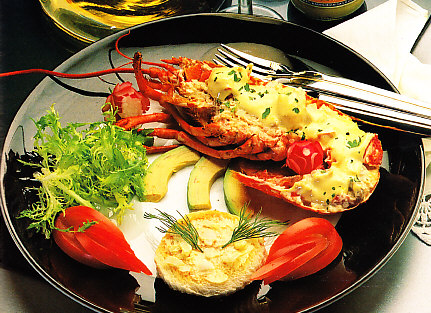 Bogavante con salsa Baviera