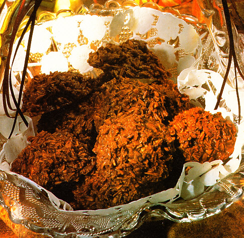 Bolas de coco al chocolate