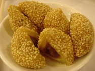 Bolitas chinas de sésamo y miel