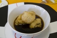Bolitas de tofu frito (Inari sushi)