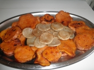 Boniato y nabo a la plancha