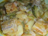 Bonito con salsa amarilla