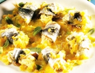 Boquerones con queso a la menta