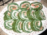 Brazo de gitano de espinacas y trucha