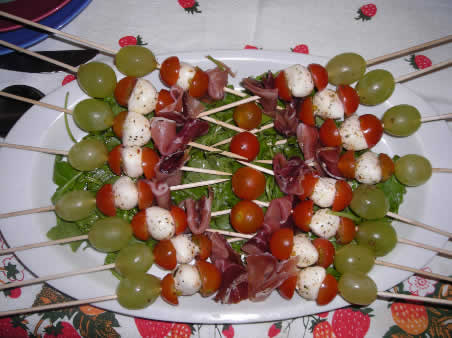 Brochetas a la Italiana