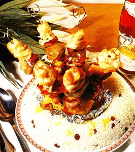 Brochetas de cerdo