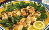 Brochetas de cigalas