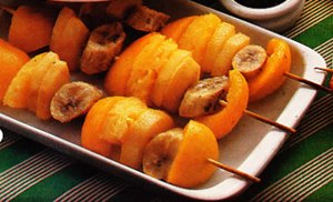 Brochetas de frutas
