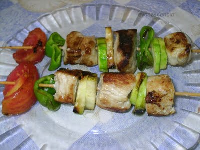 Brochetas de pez espada