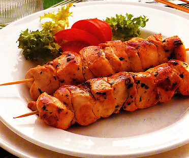 Brochetas de pollo