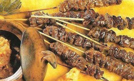 Brochetas de ternera a la soja